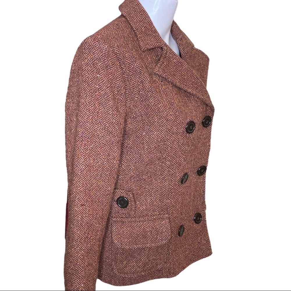 Gap Herringbone Jacket Double Breasted Brown / Mu… - image 2